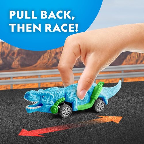 National Geographic Dinosaur Race Cars Craft Kit - Paint 3 Dino Cars with 6 Colors | Kids Arts & Crafts