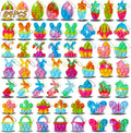 Skiennix 84-Piece Easter Party Favors - Fun Egg Fillers & Fidget Toys for Kids & Adults | Ideal for Goodie Bags