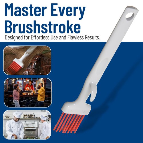 Carlisle FoodService Products 4040305 Silicone Basting Brush with Hook, 2", Red (Case of 12)