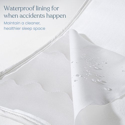 HALO Breathable Crib Mattress Cover – Quilted Mesh, Waterproof, Universal Fit for Standard Crib & Toddler Beds, Easy to Change, Machine Washable