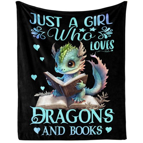 Homieblanket Dragon Blanket for Boys Girls, Cute Dragon Themed Design Printed Throw Blankets for Kids Lap, Chair Sofa, Warm Soft Cozy Blanket, 40"x 50"