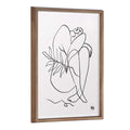 Kate and Laurel Blake Summer Lines 5 Framed Printed Glass Wall Art by Maggie Stephenson, 18x24 Gold, Chic Modern Minimalist Art for Wall
