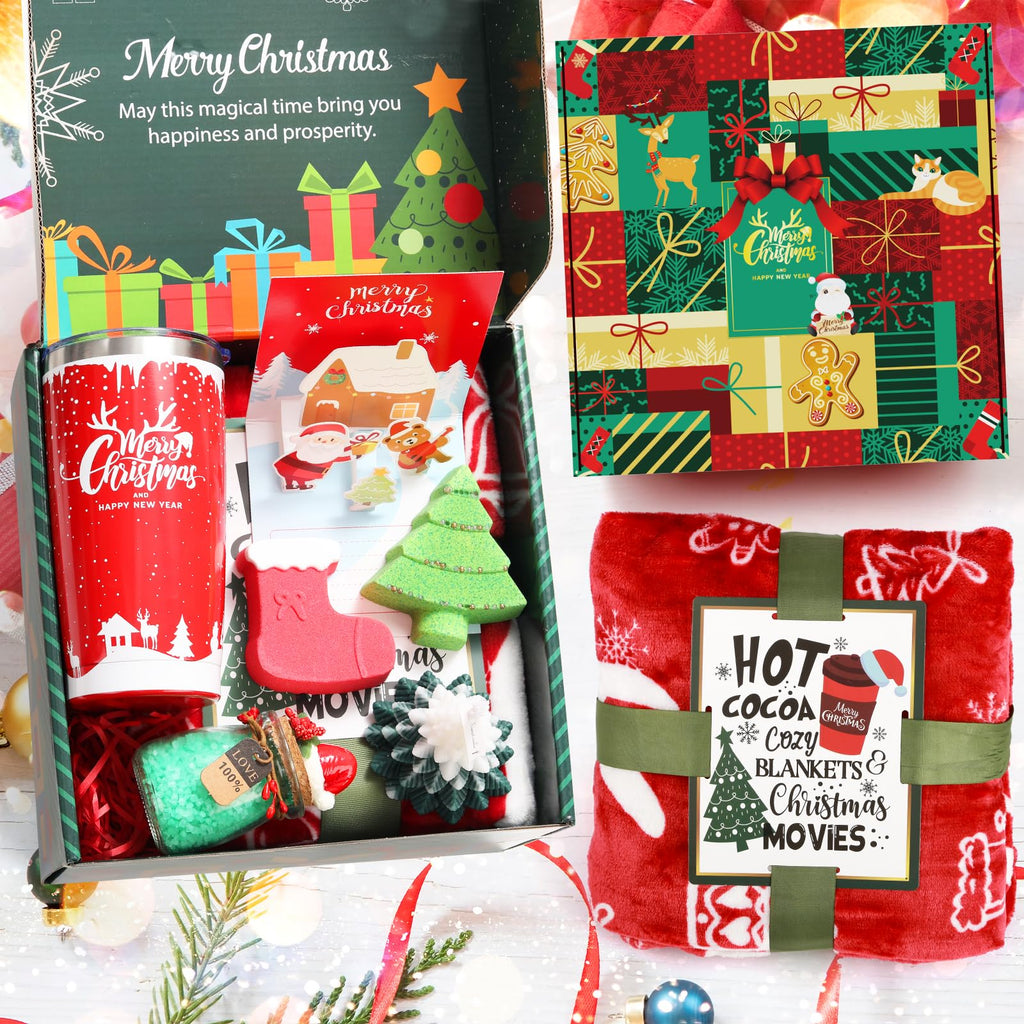 Christmas Gifts for Women, Unique Holiday Gift Sets for Women, Her, Mom, Wife, Girlfriend, Sister, Coworkers Boss, Teacher, Nurse, Neighbor, Xmas Tumbler Gifts Basket for Who Have Everything