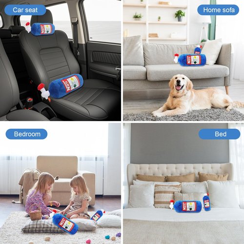 hrabykt Car Neck Pillow NOS Pillow Bottle Car Headrest Pillow Soft Plush Neck Support Cushion for Driving, Office,Home,Party Decorations(11 inch&18 inch)