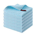 Homaxy 100% Cotton Terry Kitchen Dish Cloths, Ultra Soft and Absorbent Dish Towels for Kitchen, Suitable for Drying and Washing Dishes, 6 Pack, 12 x 12 Inches,Sky Blue