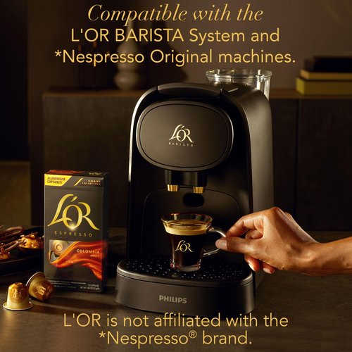 L'OR Espresso Capsules, 80 Count Vanilla, Single-Serve Aluminum Coffee Capsules Compatible with the L'OR BARISTA System & *Nespresso Original Machines, 80 Count (Pack of 8)