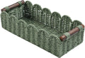 Skiennix Toilet Paper Storage Basket - Stylish Wicker Organizer for Bathroom & Kitchen - Green