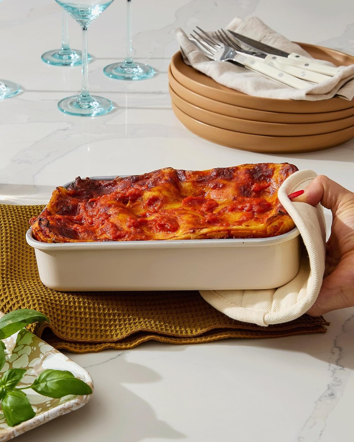 Caraway Nonstick Baking Pan Duo - 9” x 6.5” Deep Ceramic Pan, Non-Toxic & PFOA Free - Gray