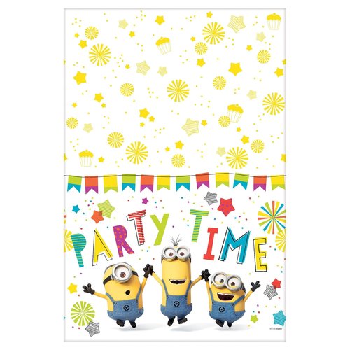 Amscan Despicable Me Birthday Party Supplies Bundle Includes Plastic Table Covers - 2 Pack