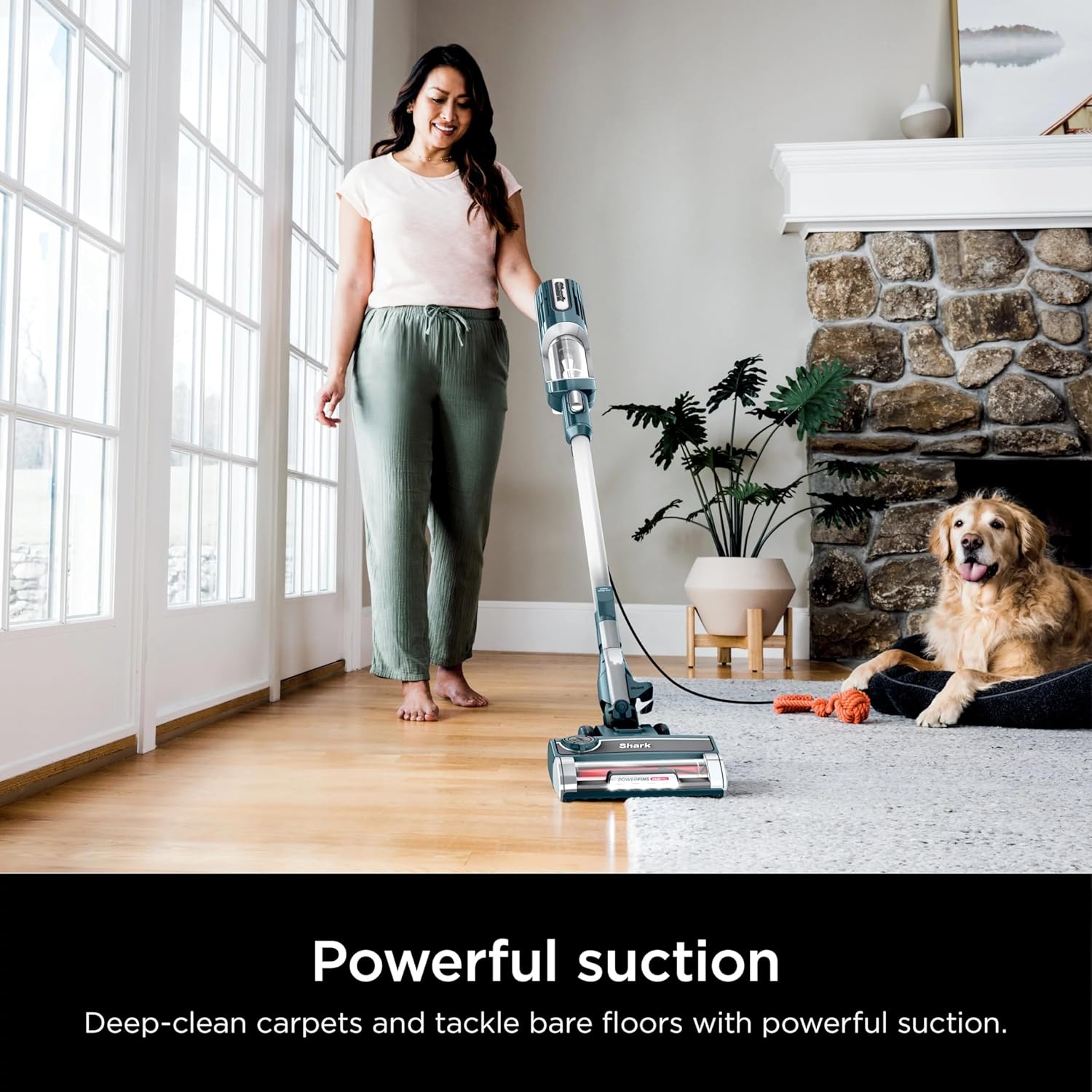 Shark HZ700 Ultralight PetPro Corded Stick Vacuum - PowerFins HairPro & Odor Neutralizer, Blue Iris