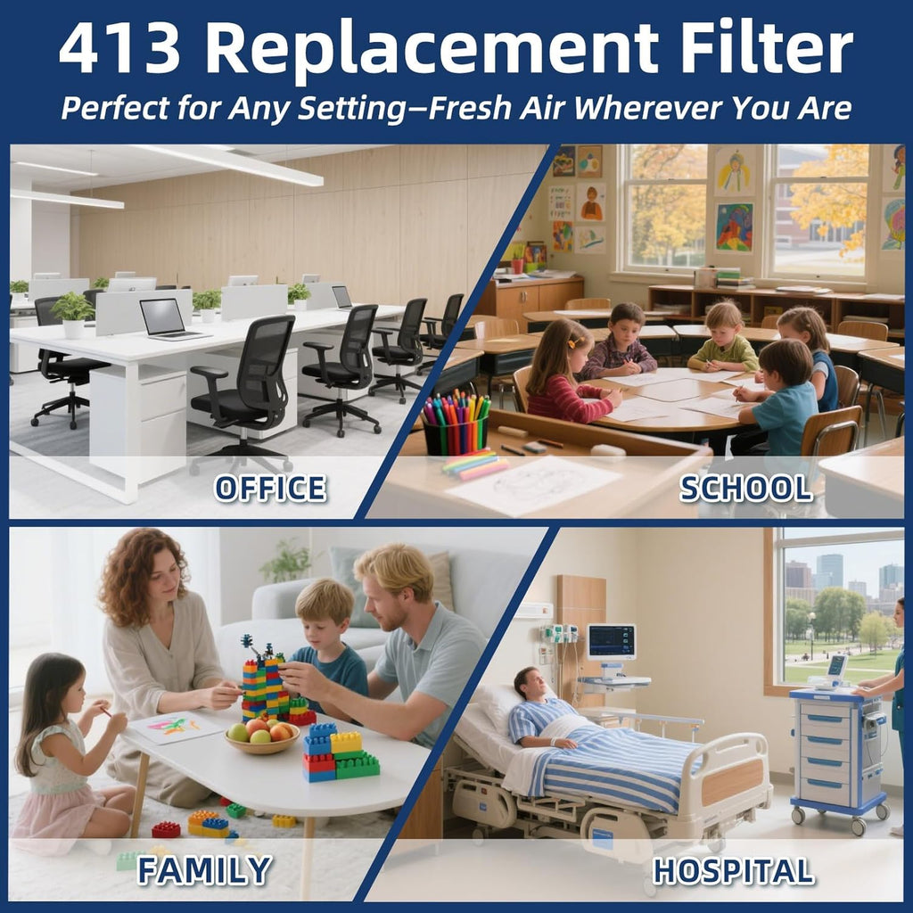 AprilAire 2 Pack MERV 13 Replacement Air Filters - Actual Size 16"x28"x4" | Compatible with Models 4400, 3413, 2416