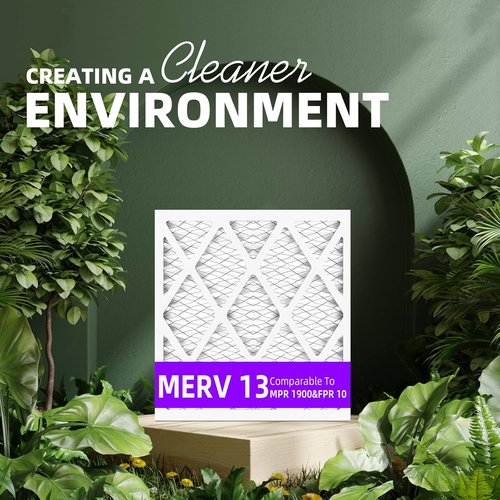 MERV 13 Pleated Air Filters by [Brand Name] - 20x20x1 Size (6-Pack) | High Efficiency MPR 1900 & FPR 10