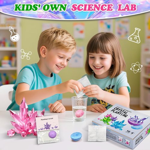16Pcs Science Kit Crystal Growing Party Favor Supply Gifts for Kids Classroom Goodiebags Christmas Valentine's Day Gifts (16Pcs, One Size)