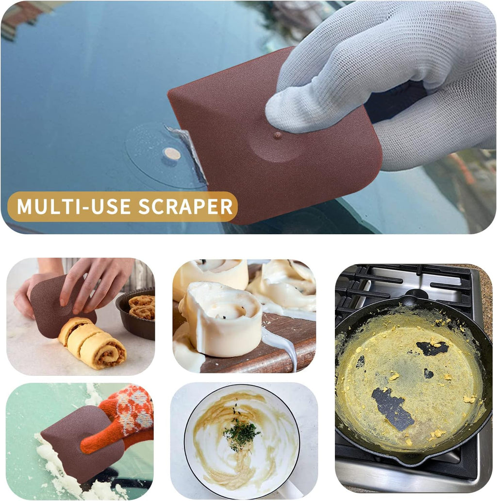 Skiennix Cast Iron Cleaner Scrubber - Upgraded Chain Mail Scrubbing Kit for Pans & Grills