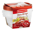 Rubbermaid 7F52RETCHIL 4 Piece 3.5 Cup Round Take Along Container