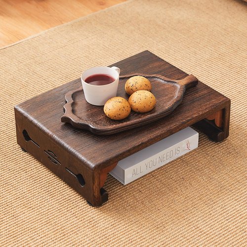 GZQWDC Wood Bed Step Stool,Wide Wooden Stepping Stool for Kids & Adults,Desk Foot Stool,4 inch Step Stool,Low Footrest Step Platform,Surface 15.8"x11.8"
