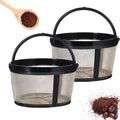 Clofiak 2Pcs Reusable Coffee Filters, 4-5 Cup Nylon Mesh Coffee Filter Basket with Handle Reusable Coffee Pot Filters Compatible with Makers and Brewers