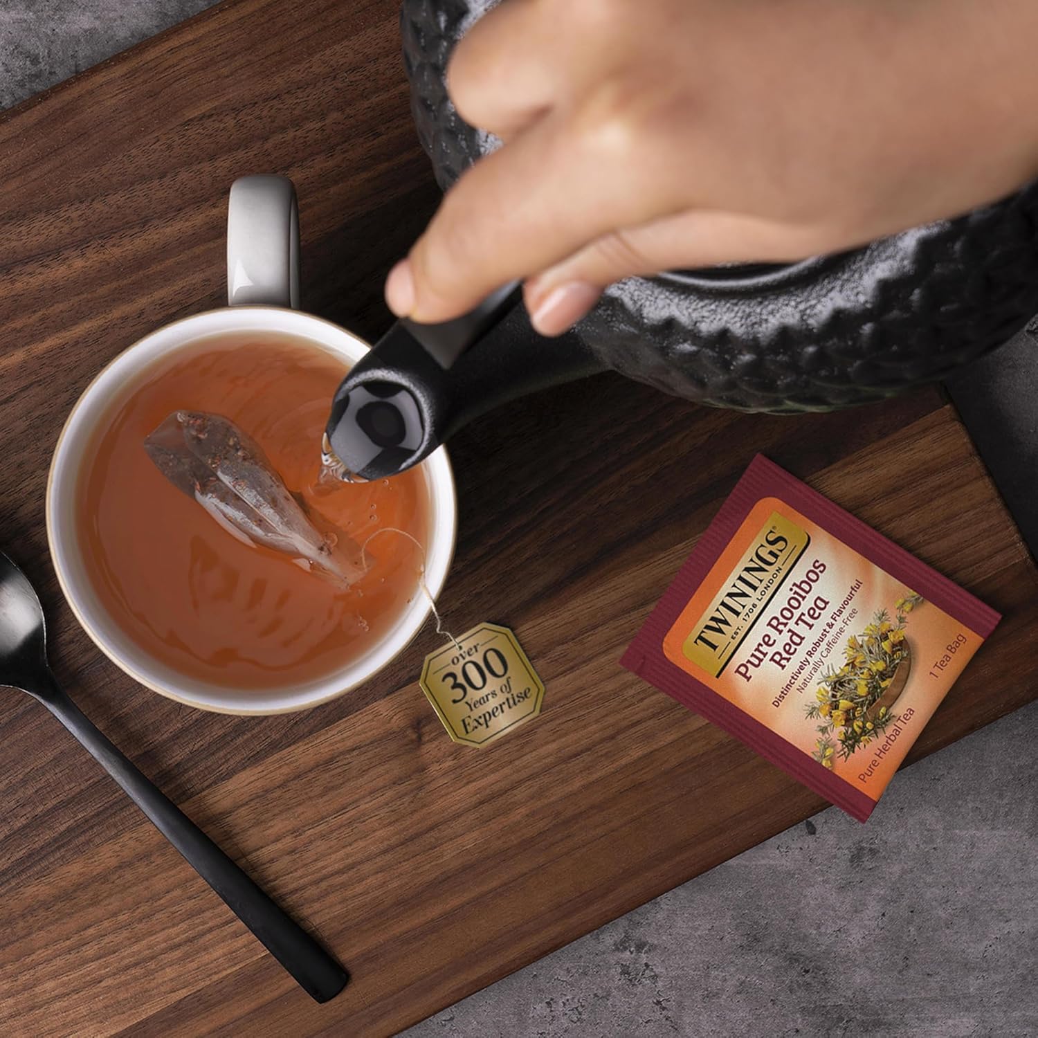 Twinings Pure Rooibos Red Tea - Naturally Sweet & Tangy Caffeine-Free Herbal Tea Bags | 20 Count (Pack of 2)