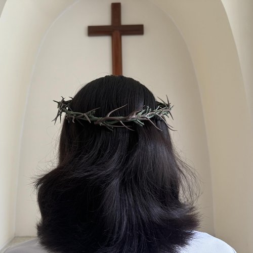 Brown Crown of Thorns 8-10" Diameter Passion of Christ Crown of Thorns Easter Tree Decorations Ornament mini Church for Sanctuary Prop Corona de espinas de Jesus(8-New)