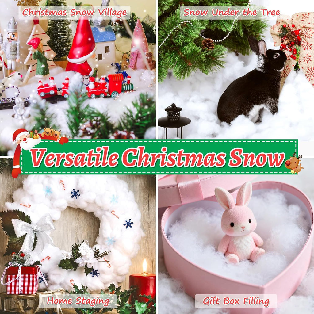 Regine Switzerland 32 OZ Fluffy Artificial Snow - Perfect for Christmas Village Displays & Crafts