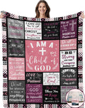 Christian Gifts for Women Blanket, Inspirational Religious Birthday Gifts, Baptism Confirmation Gifts for Girls, I Am a Child of God Blankets, Bible Verse Blanket 60"x50"