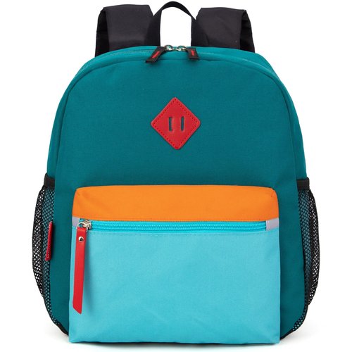 HawLander Little Kids Backpack for Boys or Girls, Toddler School Bag Fits 3 to 6 years old, D Green Blue, 12 Inch