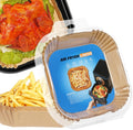 Skiennix Thick Air Fryer Paper Liners - Non-Stick Disposable Parchment Paper, 100PCS, 6.5 Inch Square