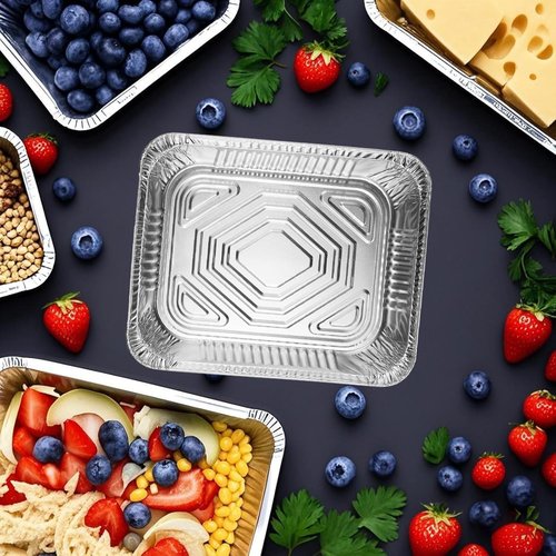 BIBRADAA® 60 Pack Aluminum Pans with Lids,2200ml(4.4LB)/1100ml(2.4LB)/700ml(1.5LB) Foil Pans with Lids,Aluminum Foil Pans,For Catering,Meal Prep and Takeout.