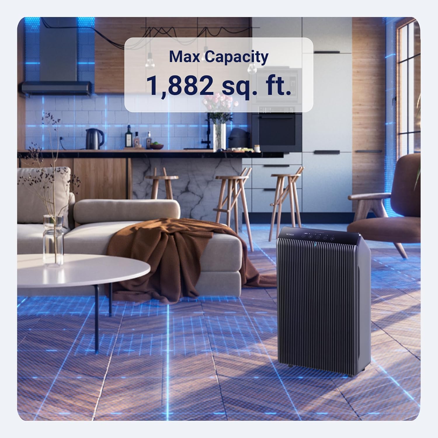WINIX 5510 Air Purifier - True HEPA Filter with App Support for Large Rooms Up to 1881 Ft²