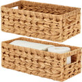 Vagusicc Wicker Storage Baskets - Stylish Organizing Baskets with Handles | 2-Pack for Home Decor