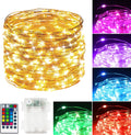 Skiennix 39Ft LED Fairy Lights - RGB Color Changing String Lights with Remote & Timer | Battery Operated for Indoor/Outdoor Use