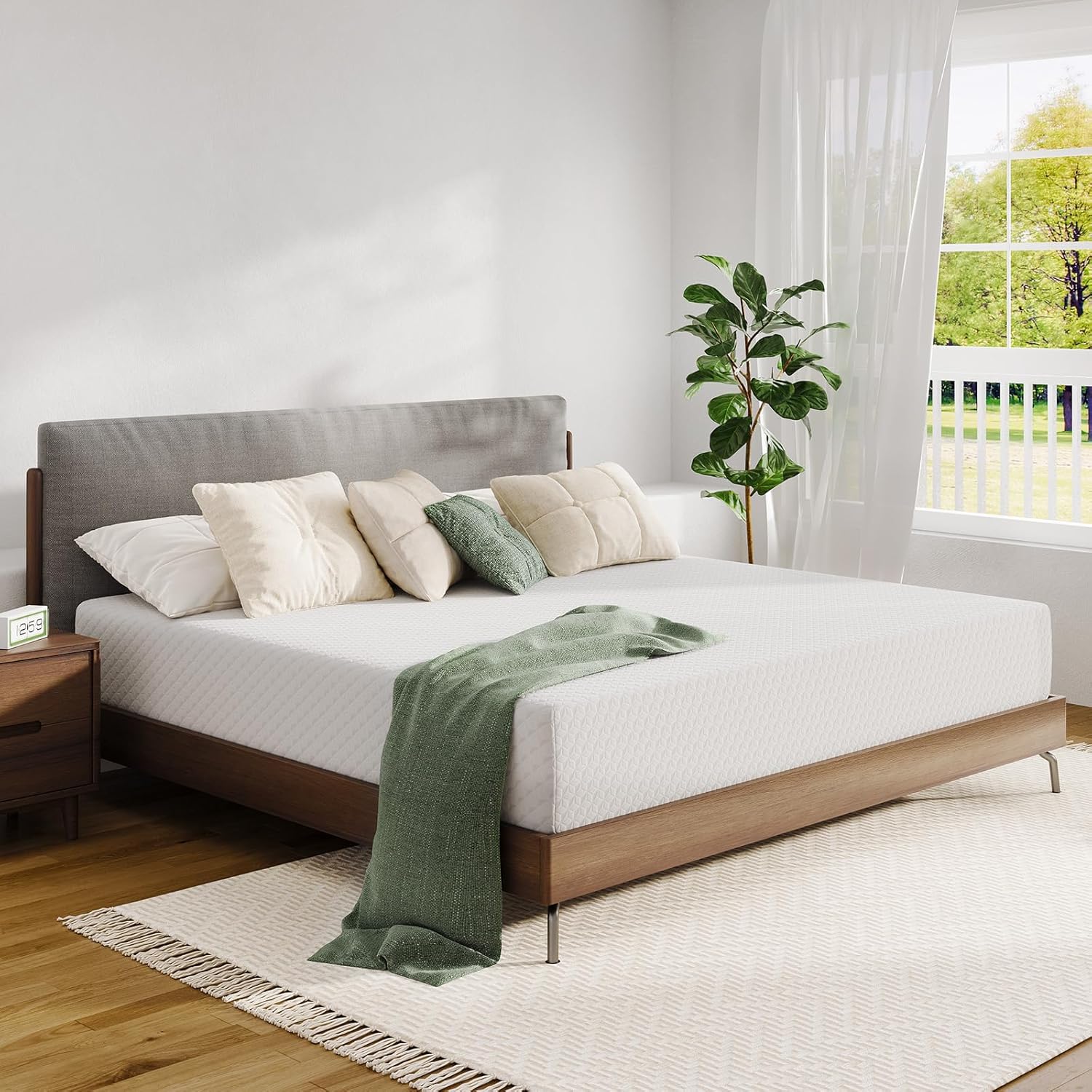 Novilla Queen Mattress - 12 Inch Memory Foam for Pressure Relief & Cool Sleep | Removable Washable Cover, Medium Firm