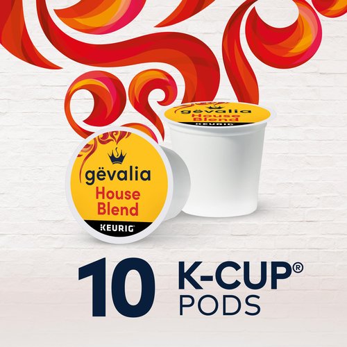 Gevalia House Blend Medium Roast K-Cup Coffee Pods, 10 ct Box
