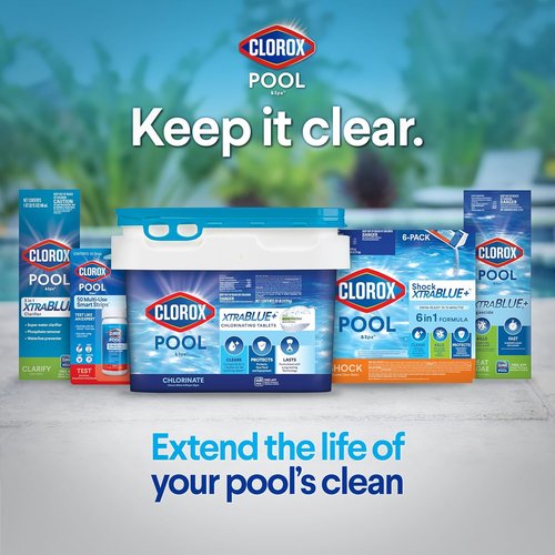 Clorox® Pool&Spa™ XTRABLUE® Shock - Kills Bacteria & Algae Fast, Swim-Ready in 15 Minutes | 12-Pack Granular