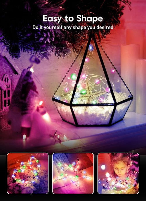 Fairy Lights - 33FT 100LEDs USB Twinkle Lights with Timer & Remote | 8 Modes for Indoor Christmas Decor