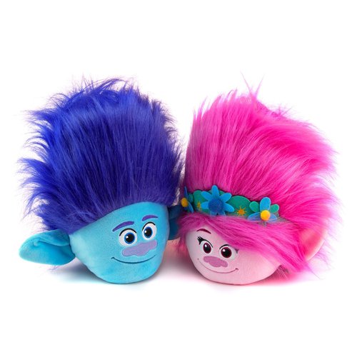 Trolls Armrest Buddy Stuffed Plush Travelling Toy with Blanket 13” - Kids Ultimate Travel Pillow Companion Set (Queen Poppy)