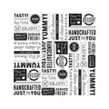 G.E.T. P-GT-1212-W 12" x 12" White Food Word Text Grease-Resistant Food-Safe Wrap Paper, Deli Wrap, Clipper Mill (1000 Pieces)