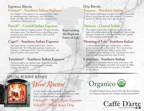 Caffe D’arte Meaning of Life Ground Coffee – Medium‑Dark Roast, Well‑Balanced Flavor, Roasted in Seattle, Ideal for Drip Brewing, 5 lb