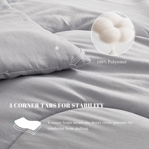 Queen Size Comforters Duvet Insert,Soft Down Alternative with Corner Tabs,Quilted Comforters for All Seasons,Machine Washable, Queen 88 x 88 Inches