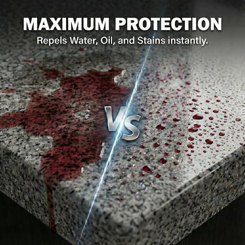 Meuvcol Granite Sealer & Protector Spray - 35 Oz Marble Sealer for Quartz, Quartzite, Stone, Granite Countertops - Prevents Water Spots & Oil Stains - Non-Toxic Stone Care for Kitchen, Bath & Shower