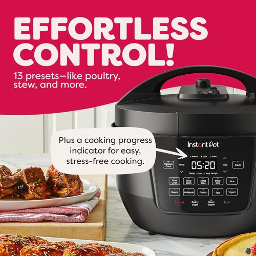 Instant Pot 7.5QT RIO Wide - 7-in-1 Electric Multi-Cooker with WhisperQuiet Steam Release | Large Capacity & Versatile Cooking Functions