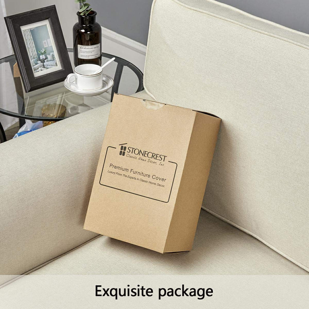 STONECREST Heated Recliner Chair Cover for Seat & Footrest (White Sherpa, 40x23)