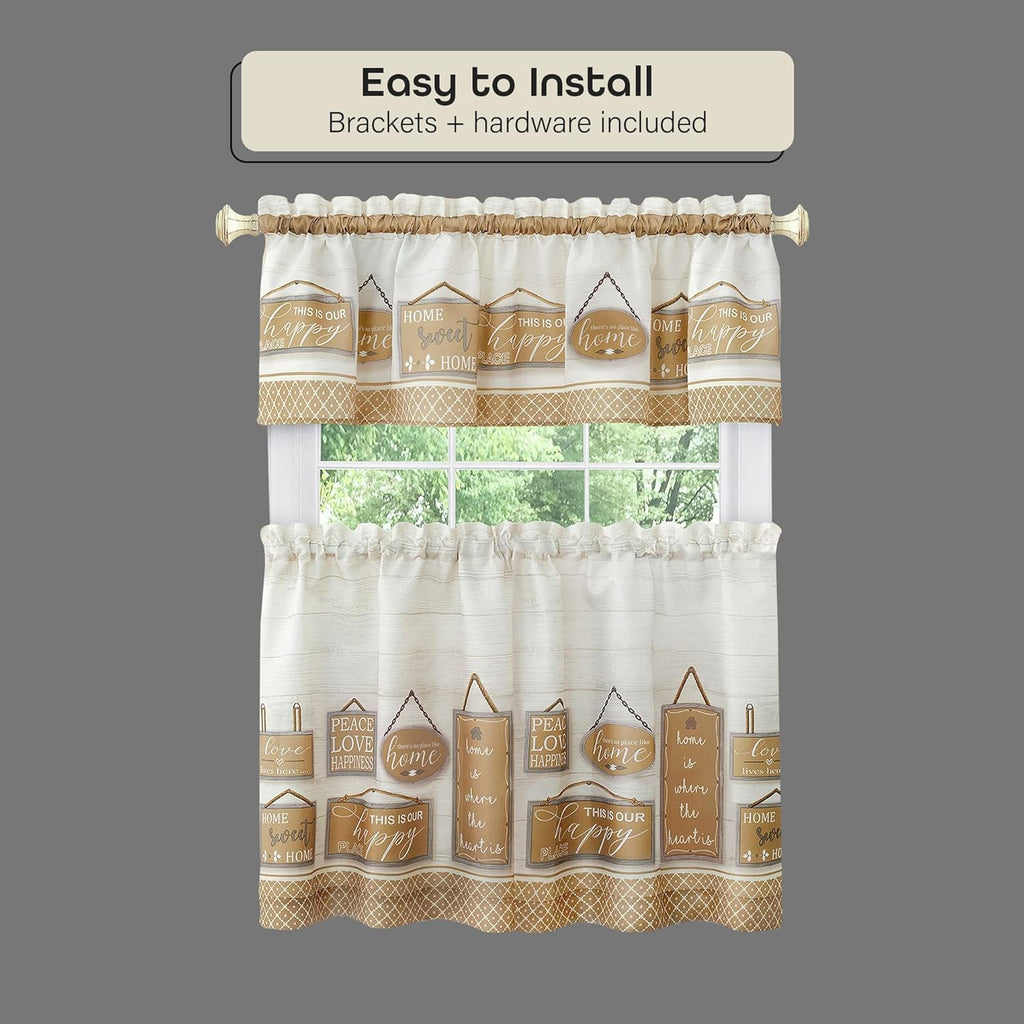 Achim Home Decor Buono II Carson Series Decorative Curtain Rods - Adjustable 48-86 Inches, Lightweight & Easy to Install