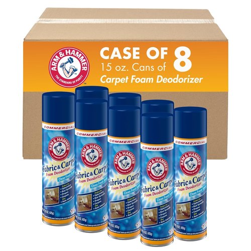 Fabric and Carpet Foam Deodorizer Professional, Aerosol, Fresh Scent, 15 fl oz (Case of 8)