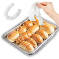 50PCS Elastic Plastic Baking Pan Covers Disposable Half Sheet Cover Transparent Pan Cover Reusable Baking Sheet Liner for Baking Sheets Cookie Trays Bbq Meal Prep Suitable for Up to 13 * 18inches