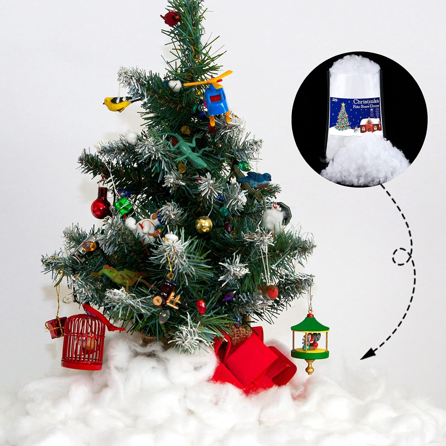Ruisita Christmas Fake Snow Decor - Fluffy Cotton-Like Snow Blanket for Holiday Crafts | 2 Pack