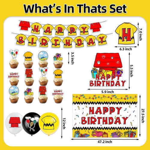 42Pcs Cartoon Dog Red House Birthday Party Supplies Puppy Baby Shower Decorations Disposable Birthday Banner, Cake Toppers, Balloons Cute Dog Anime Theme Red House Party Decorations