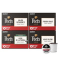 Peet's Coffee K-Cup Pods Dark Roast Variety Pack - 100% Arabica Coffee, 40 Count (4 Boxes)
