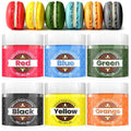 Natural Food Coloring - 6 Colors Non-Toxic Hyper-Concentrated Dye-Free Powder | 5g Each Bottle