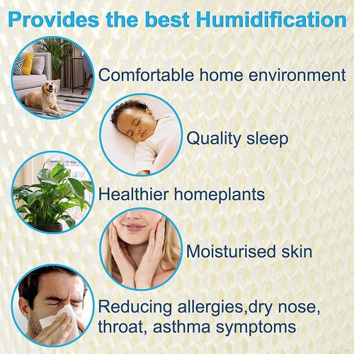 HQRP 2-Pack HFT600 Humidifier Wick Filter for Honeywell Filter T HFT600PDQ Replacement for Honeywell HEV615 HEV620 HEV600 Series Top Fill Cool Mist Humidifiers
